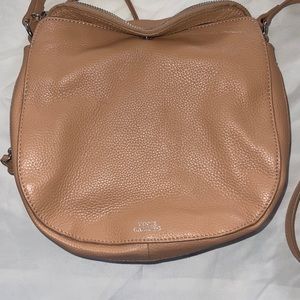 Vince Camuto Tan Leather Snap Closure Purse 9.5"x9" x2.5"